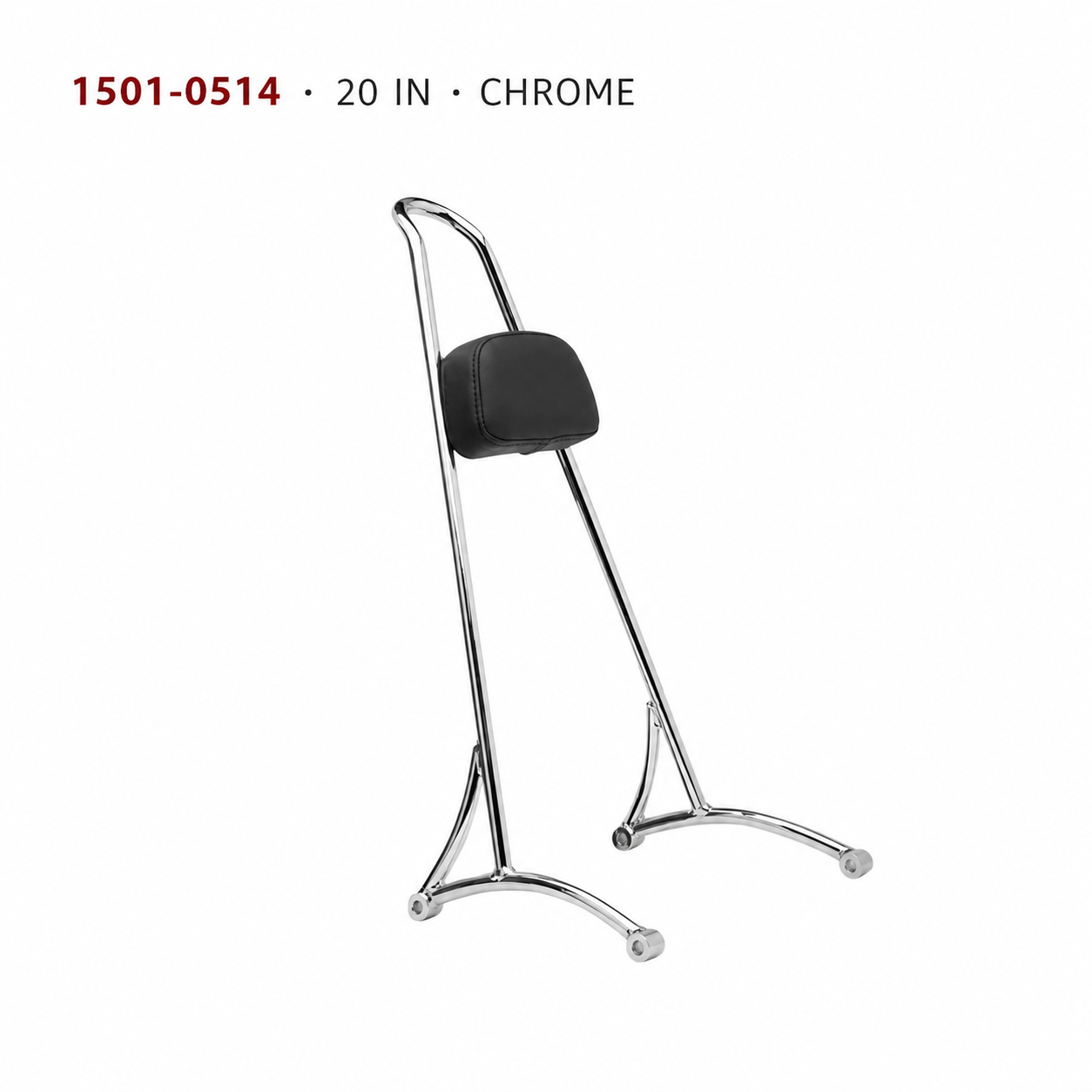 1501-0514 20-inch chrome passenger backrest