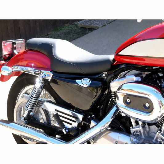 Streamlined Harley Sportster two-up seat product view 2