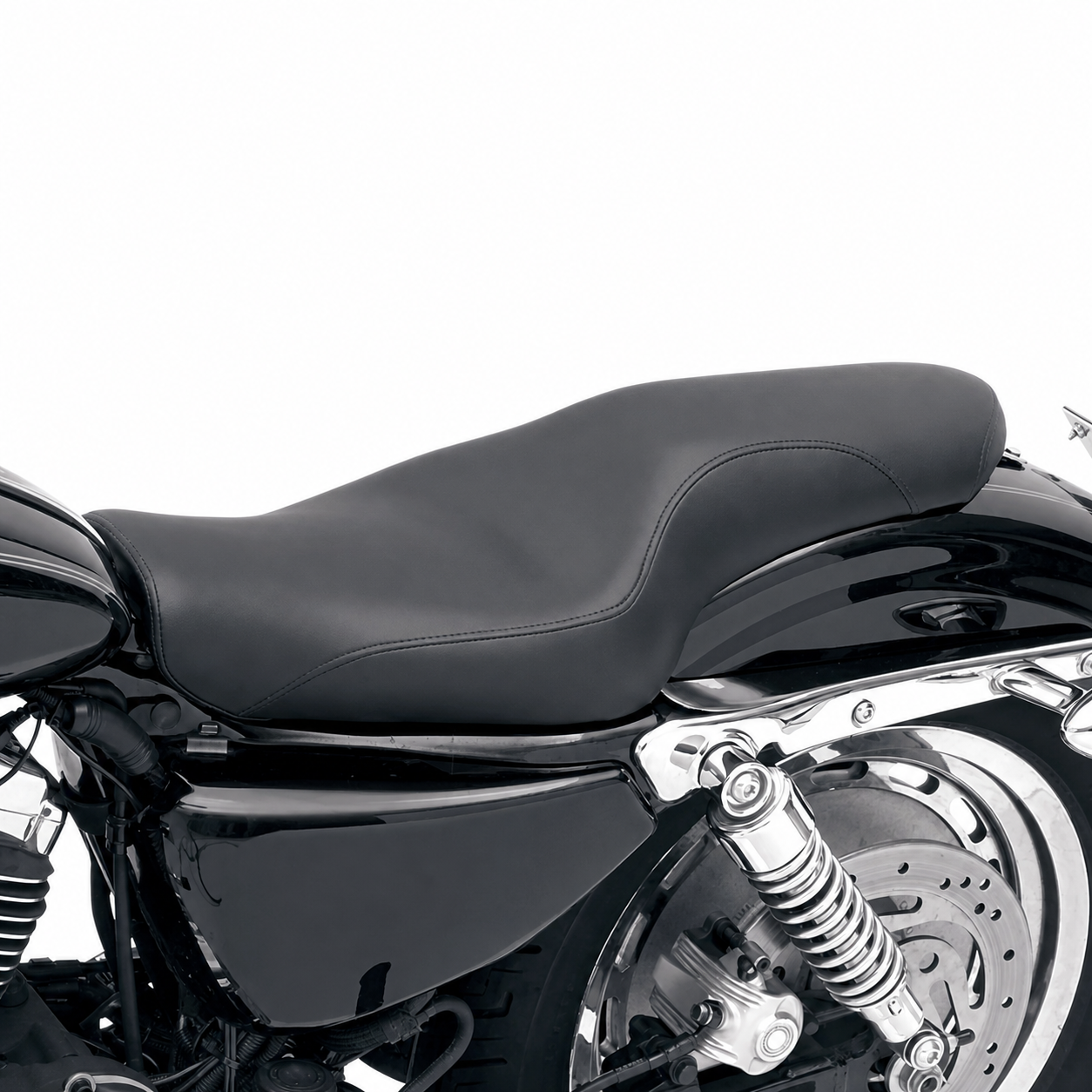 Streamlined Harley Sportster two-up seat product view 3