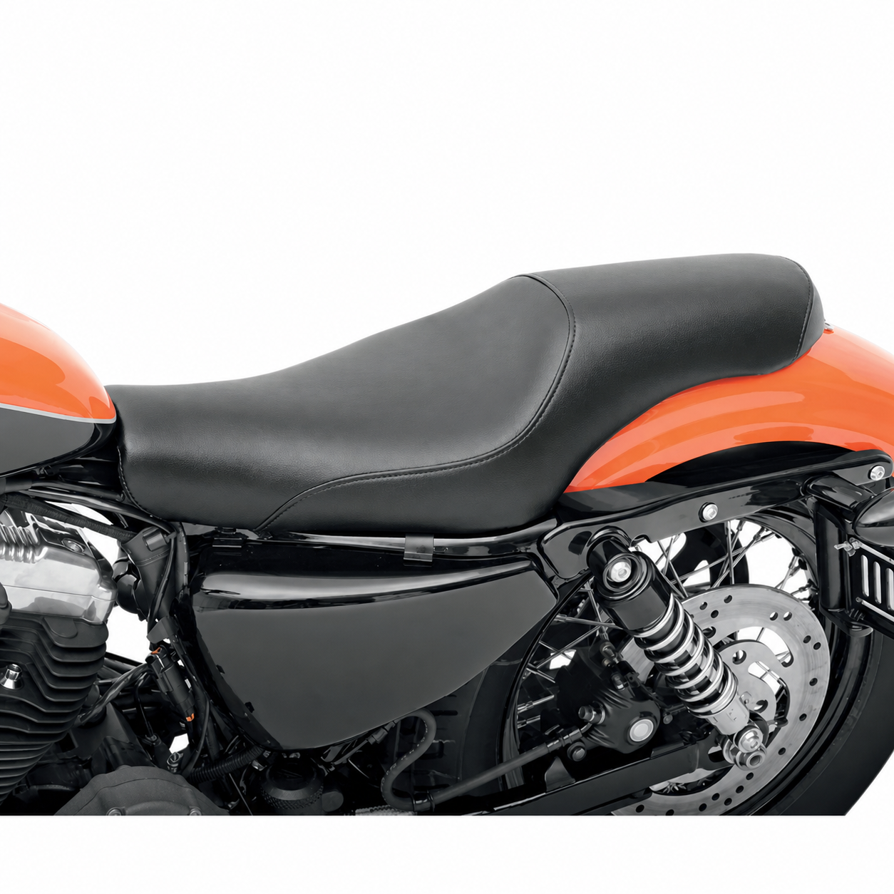 Streamlined Harley Sportster two-up seat product view 4