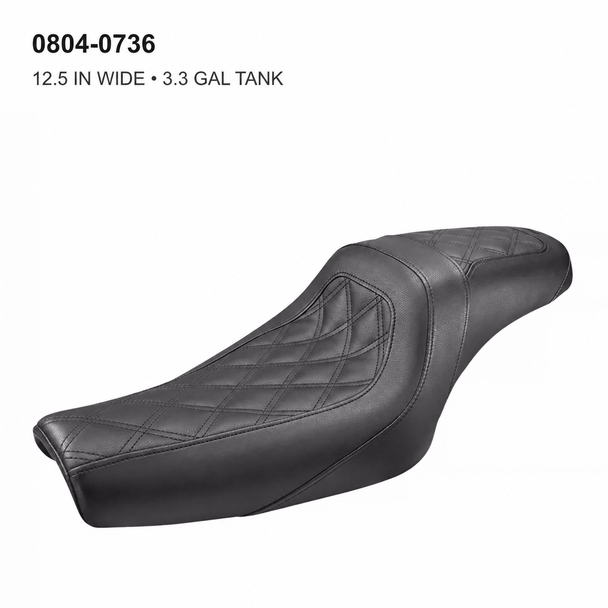 Harley Sportster seat configuration 0804-0736 Diamond Stitch / 3.3 Gal / 12.5 in Wide