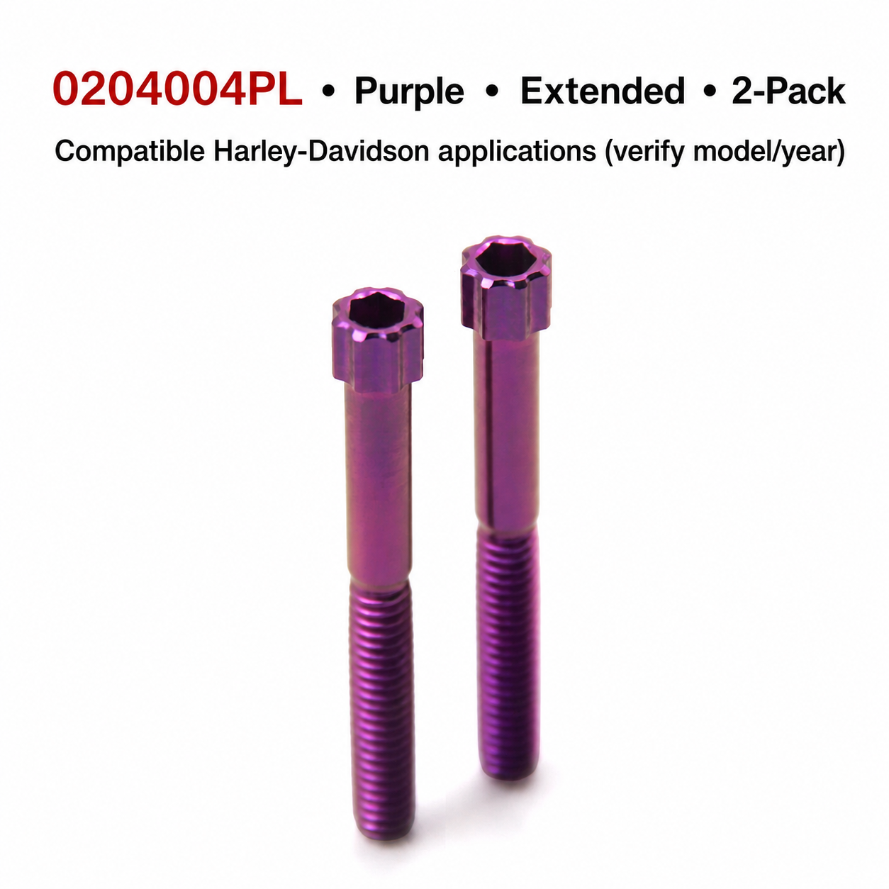 0204004PL / Purple / Extended / 2-Pack