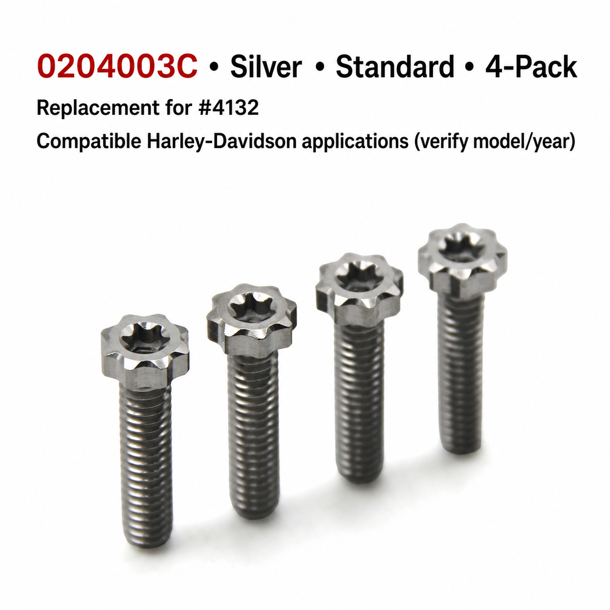 0204003C / Silver / Standard / 4-Pack