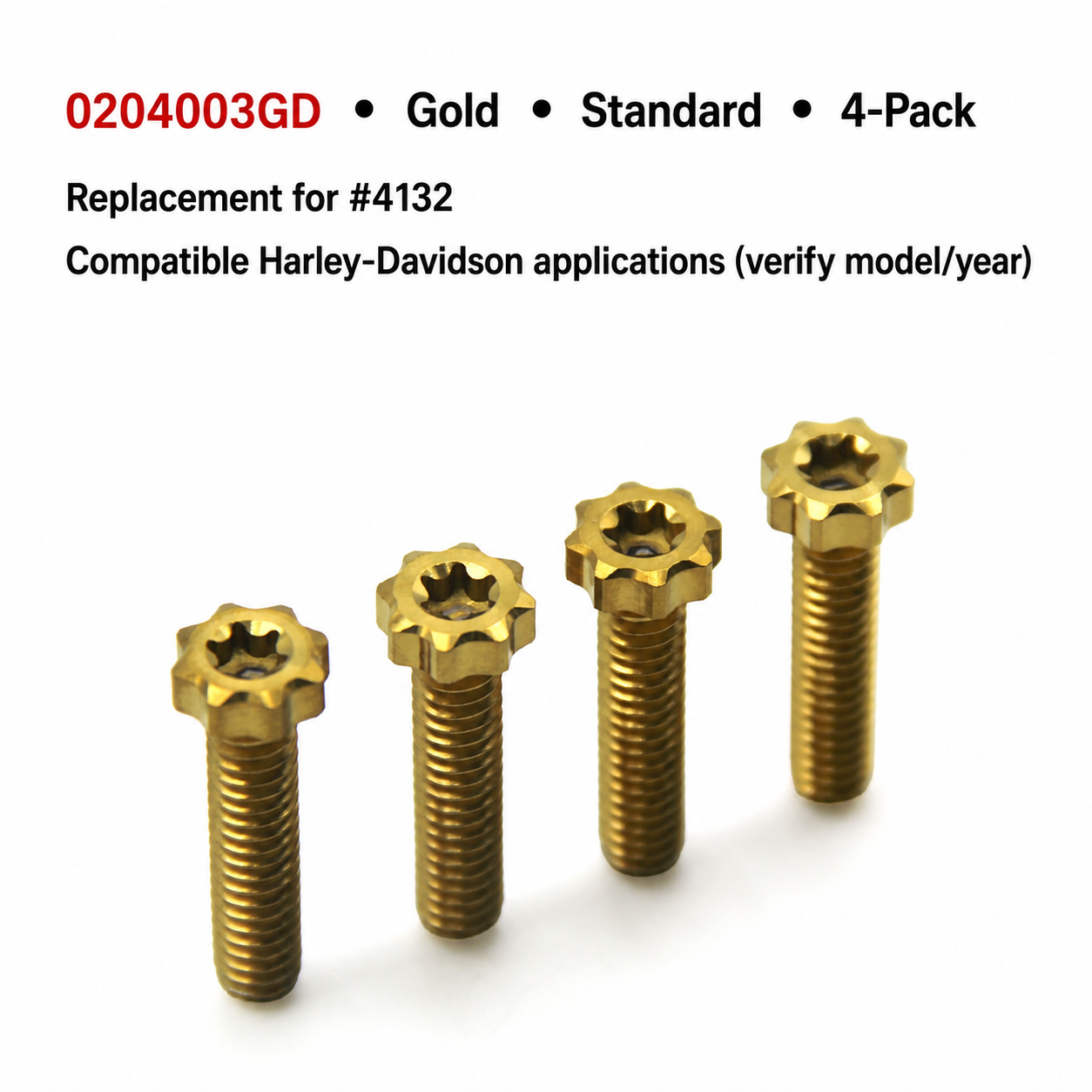 0204003GD / Gold / Standard / 4-Pack