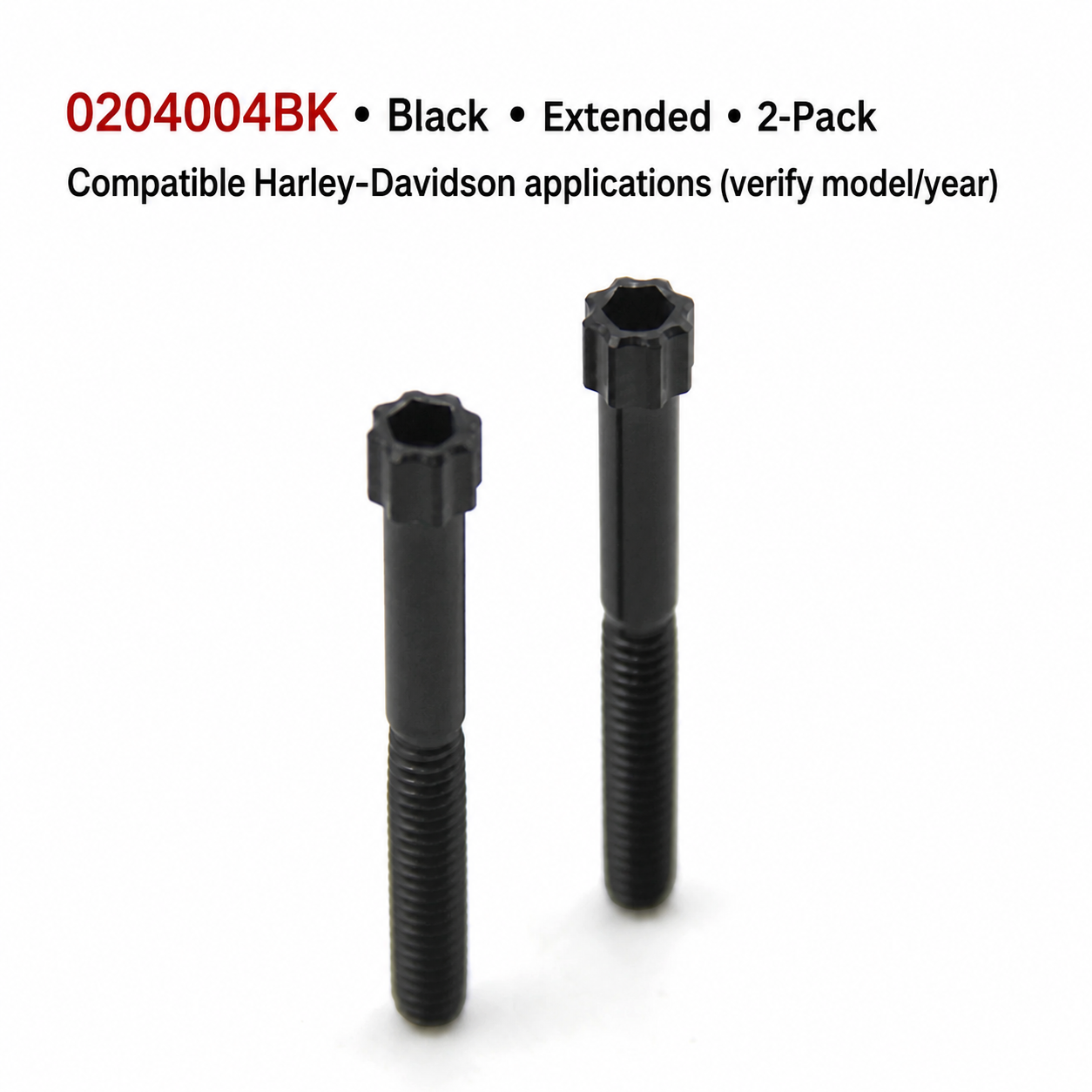 0204004BK / Black / Extended / 2-Pack