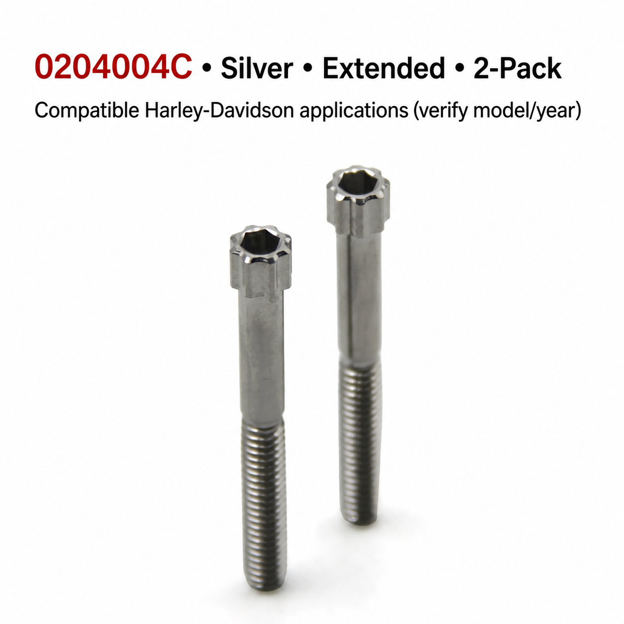 0204004C / Silver / Extended / 2-Pack