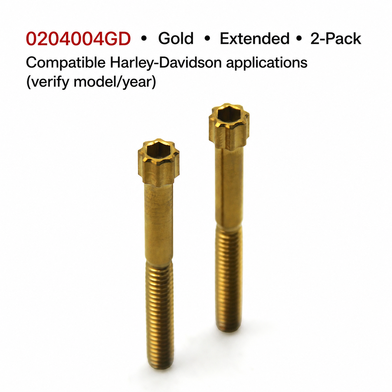 0204004GD / Gold / Extended / 2-Pack