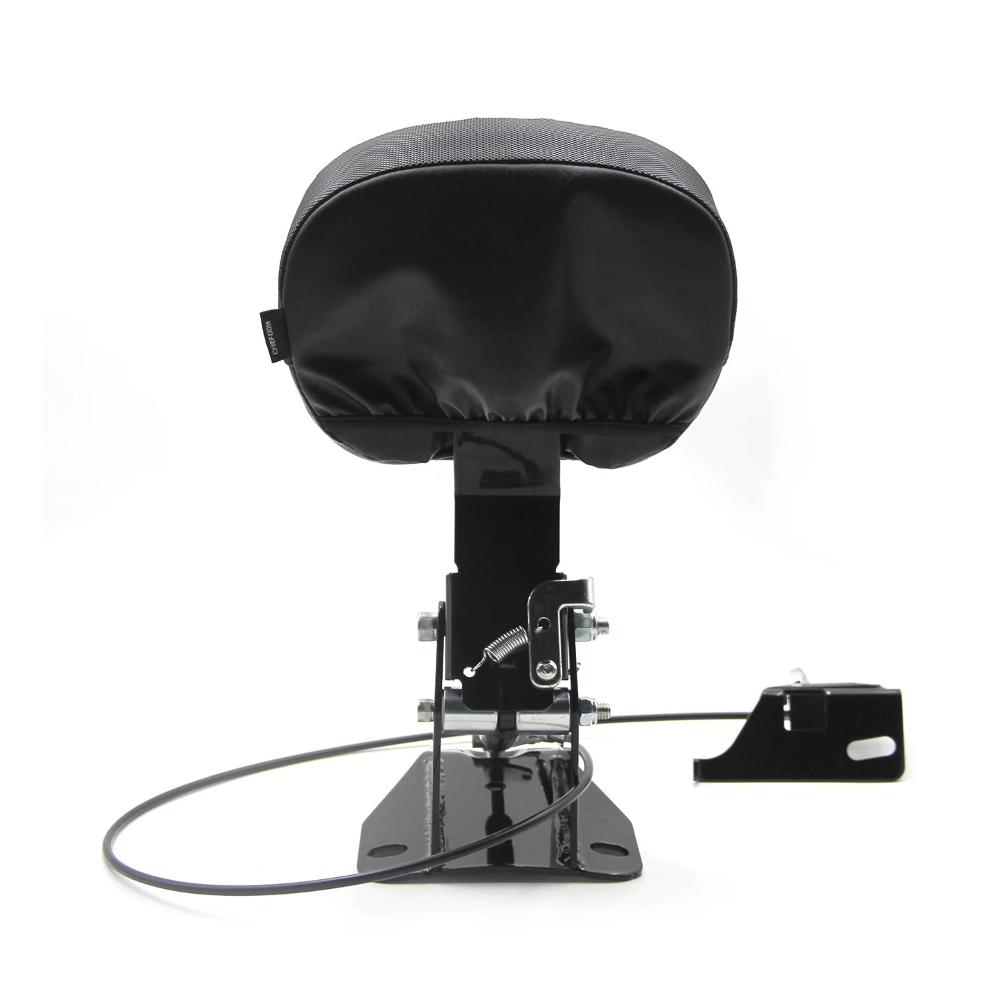 Hydraulic rider backrest rear mechanism and mounting bracket