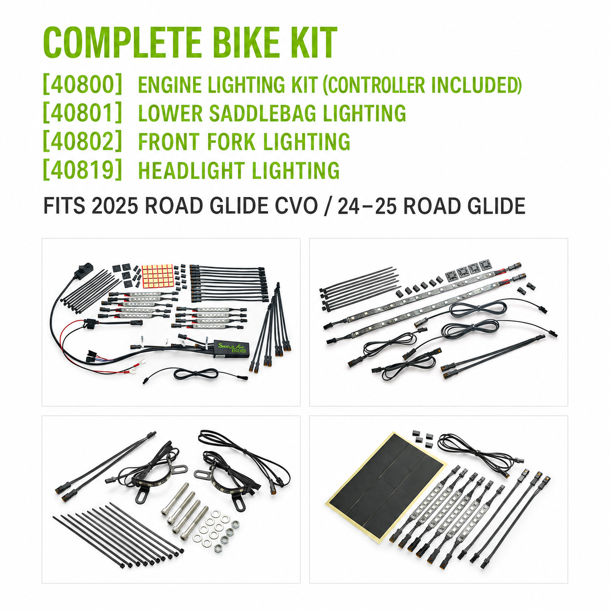 Complete Bike Lighting Kit for Road Glide