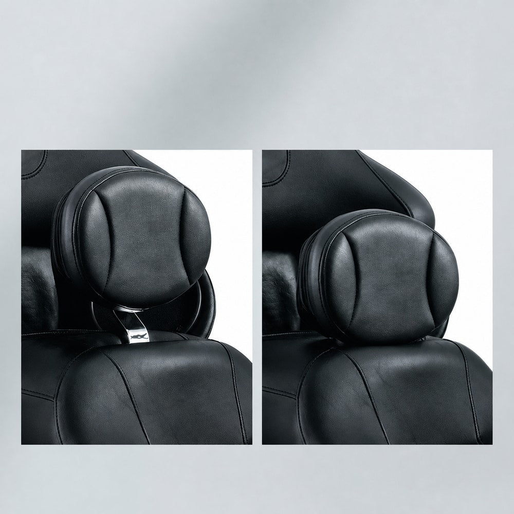 Adjustable rider backrest for compatible touring motorcycles