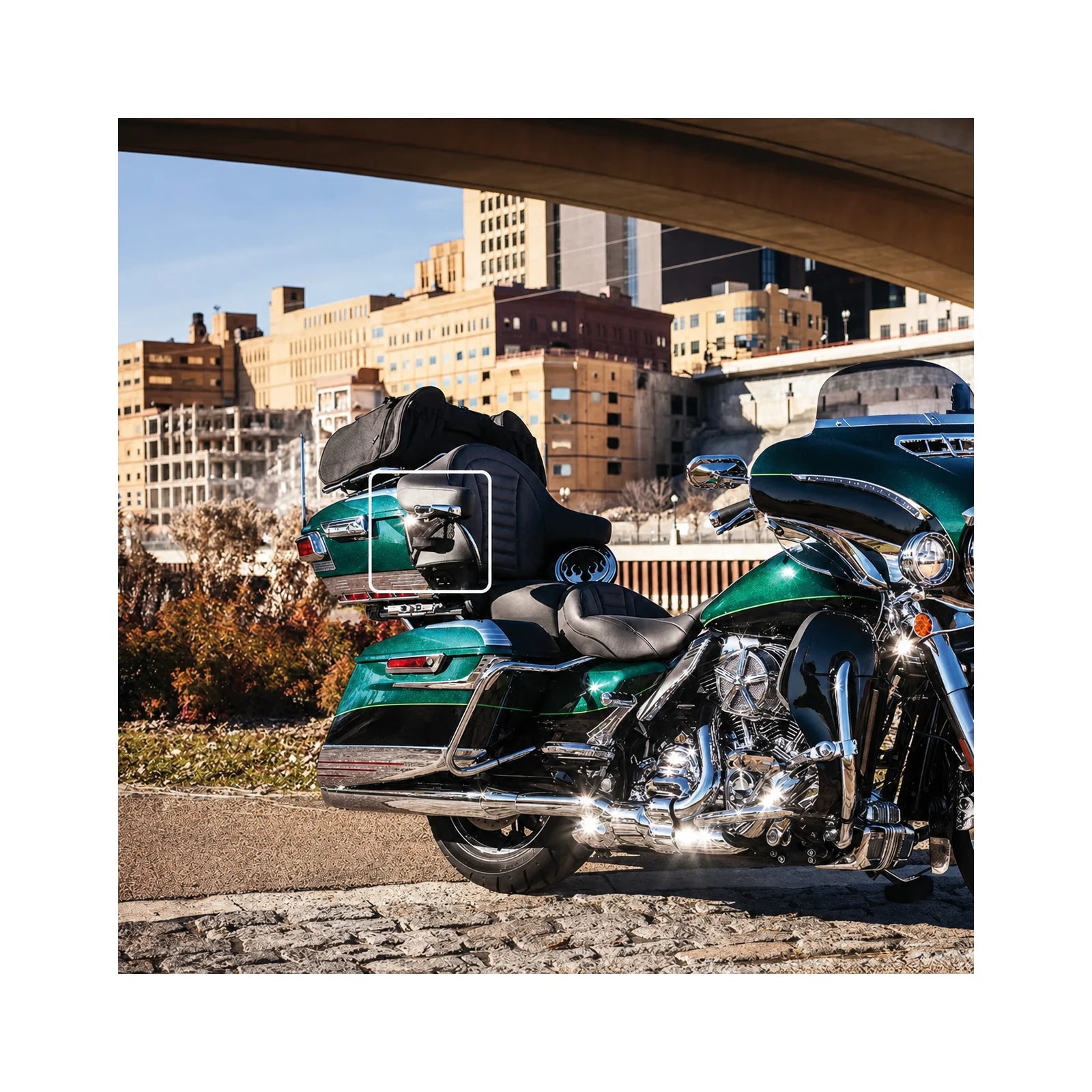 Passenger cup holder on touring motorcycle trunk