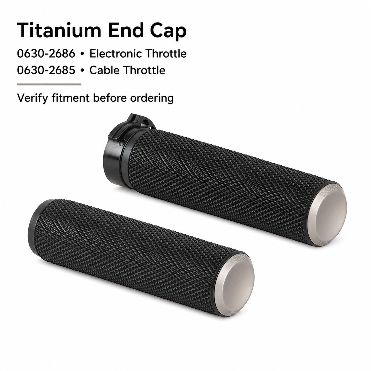 Titanium End Cap – 0630-2686 electronic throttle / 0630-2685 cable throttle