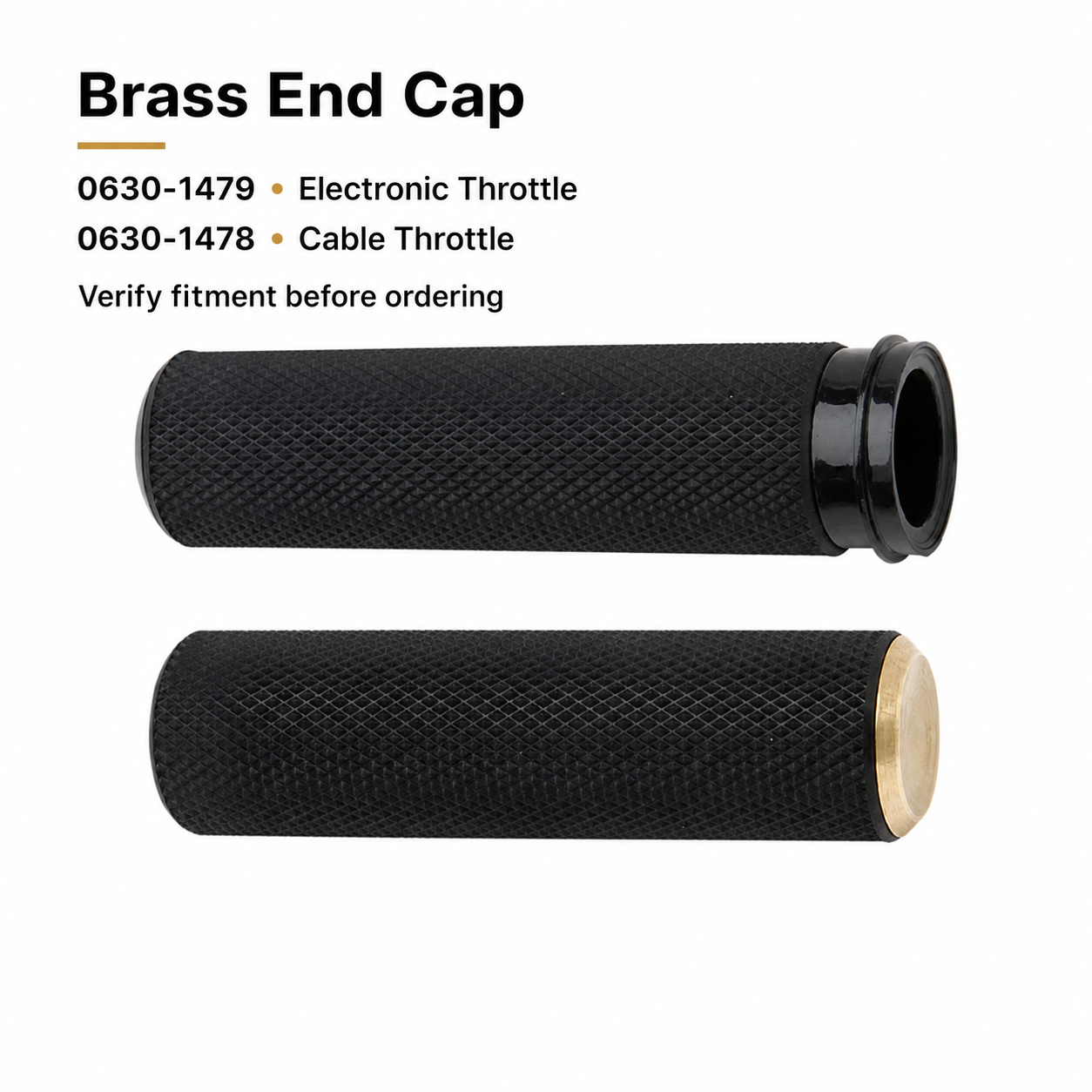 Brass End Cap – 0630-1479 electronic throttle / 0630-1478 cable throttle