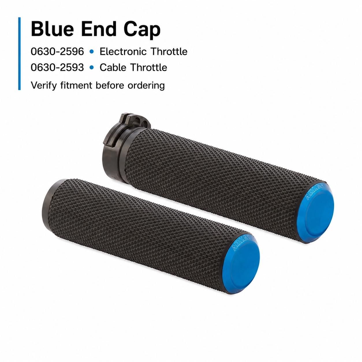 Blue End Cap – 0630-2596 electronic throttle / 0630-2593 cable throttle