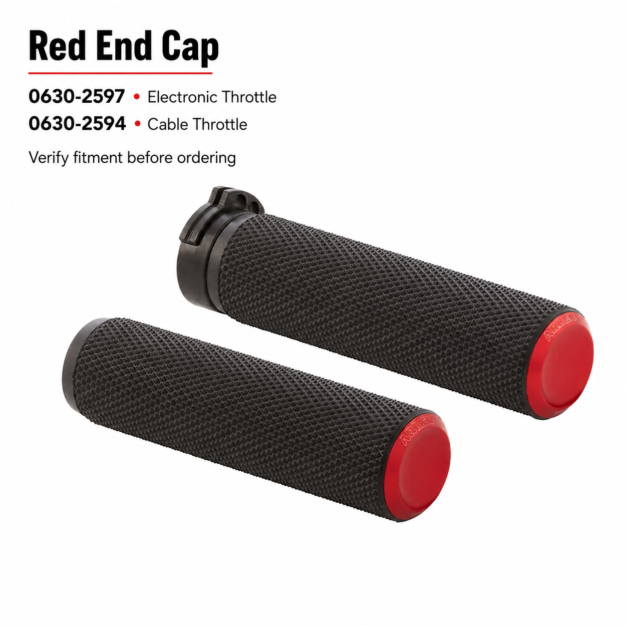 Red End Cap – 0630-2597 electronic throttle / 0630-2594 cable throttle