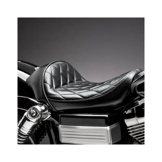Diamond-stitched solo seat installed on motorcycle