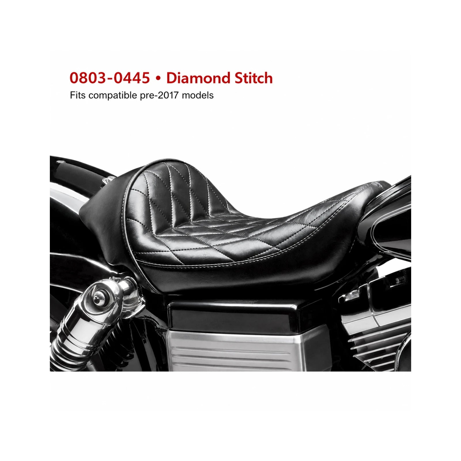 0803-0445 diamond-stitch solo seat
