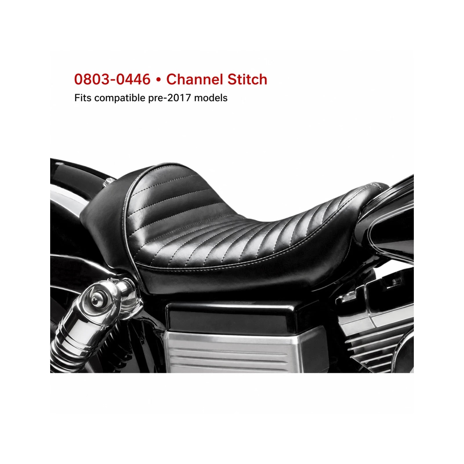 0803-0446 channel-stitch solo seat
