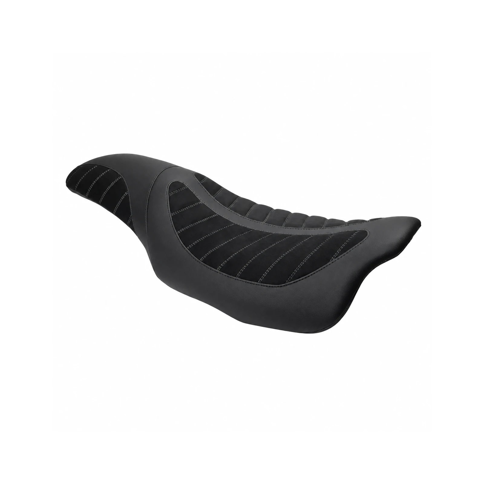 Black contoured two-up touring seat