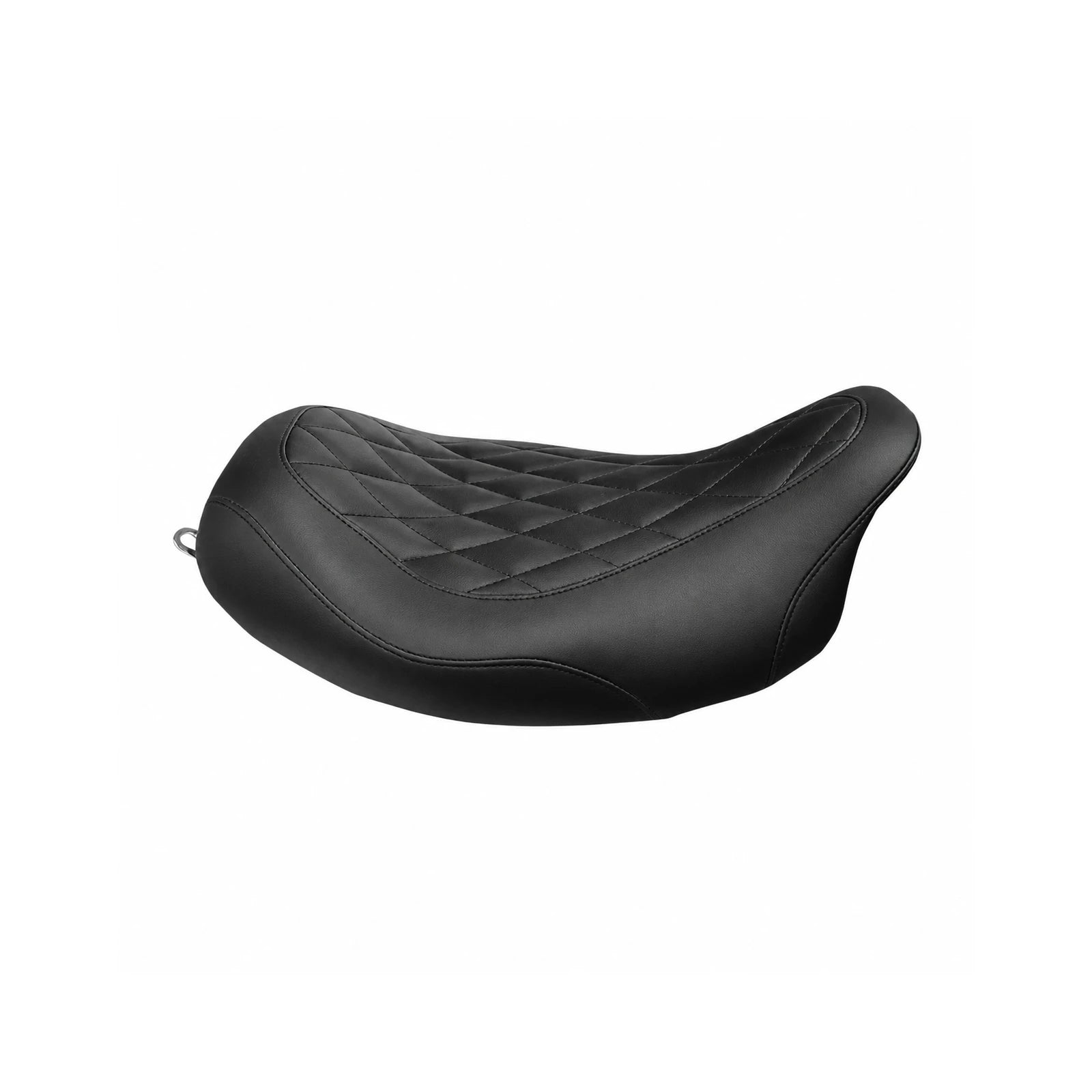 Black diamond-stitched front touring seat