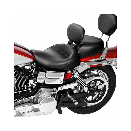 Split seat installed on motorcycle