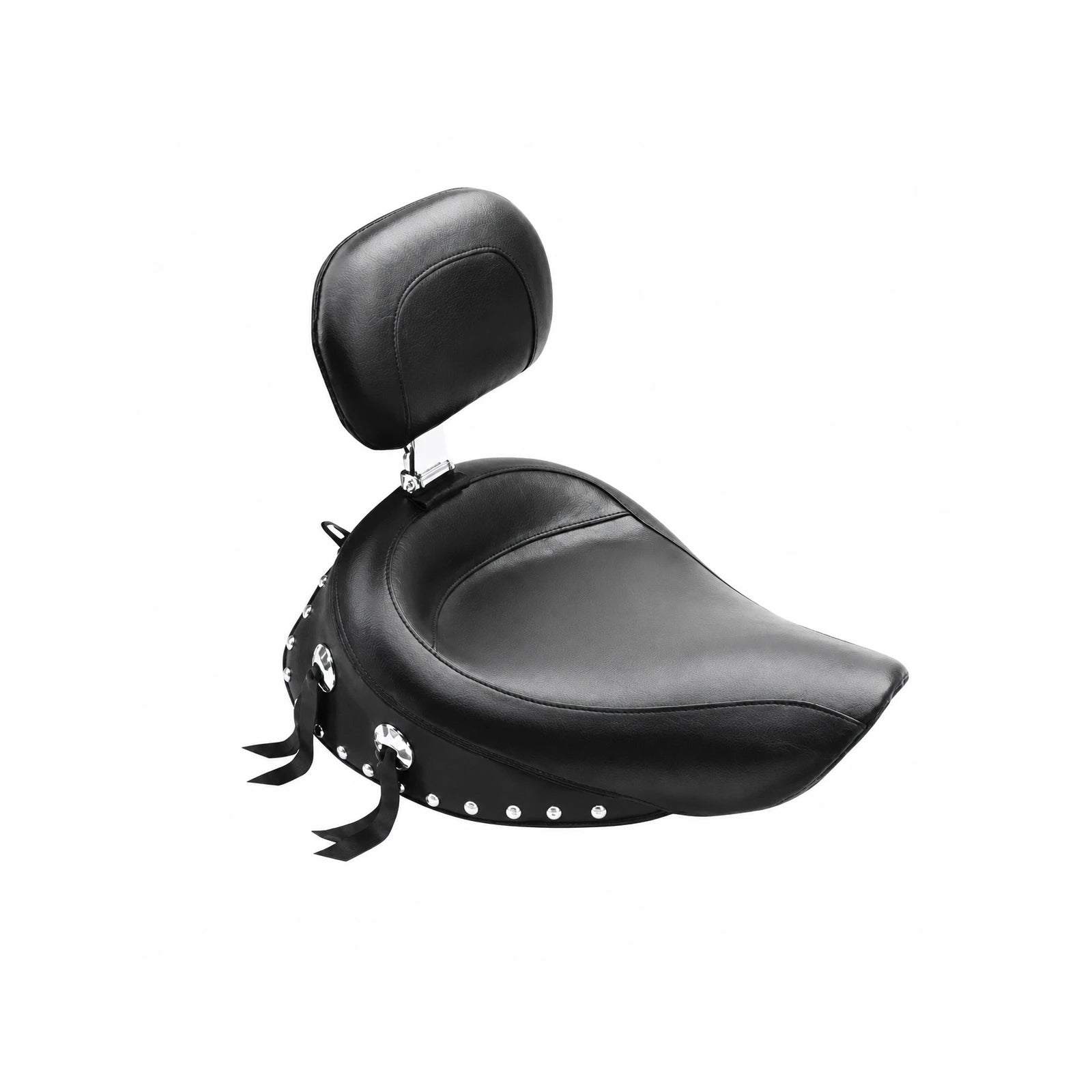 Front seat with rider backrest