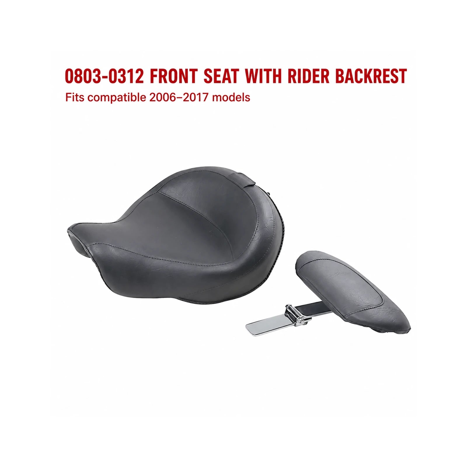 0803-0312 front seat with rider backrest
