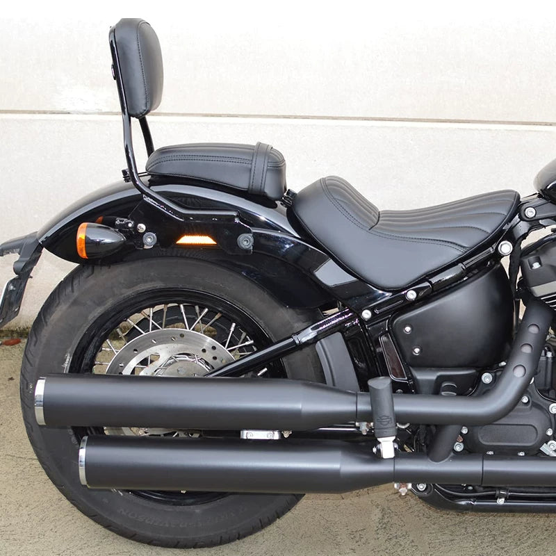 Rear passenger seat and rider seat installed on motorcycle