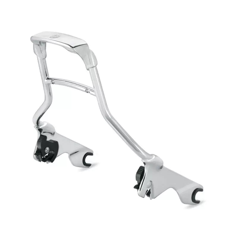 Chrome quick-release passenger backrest support