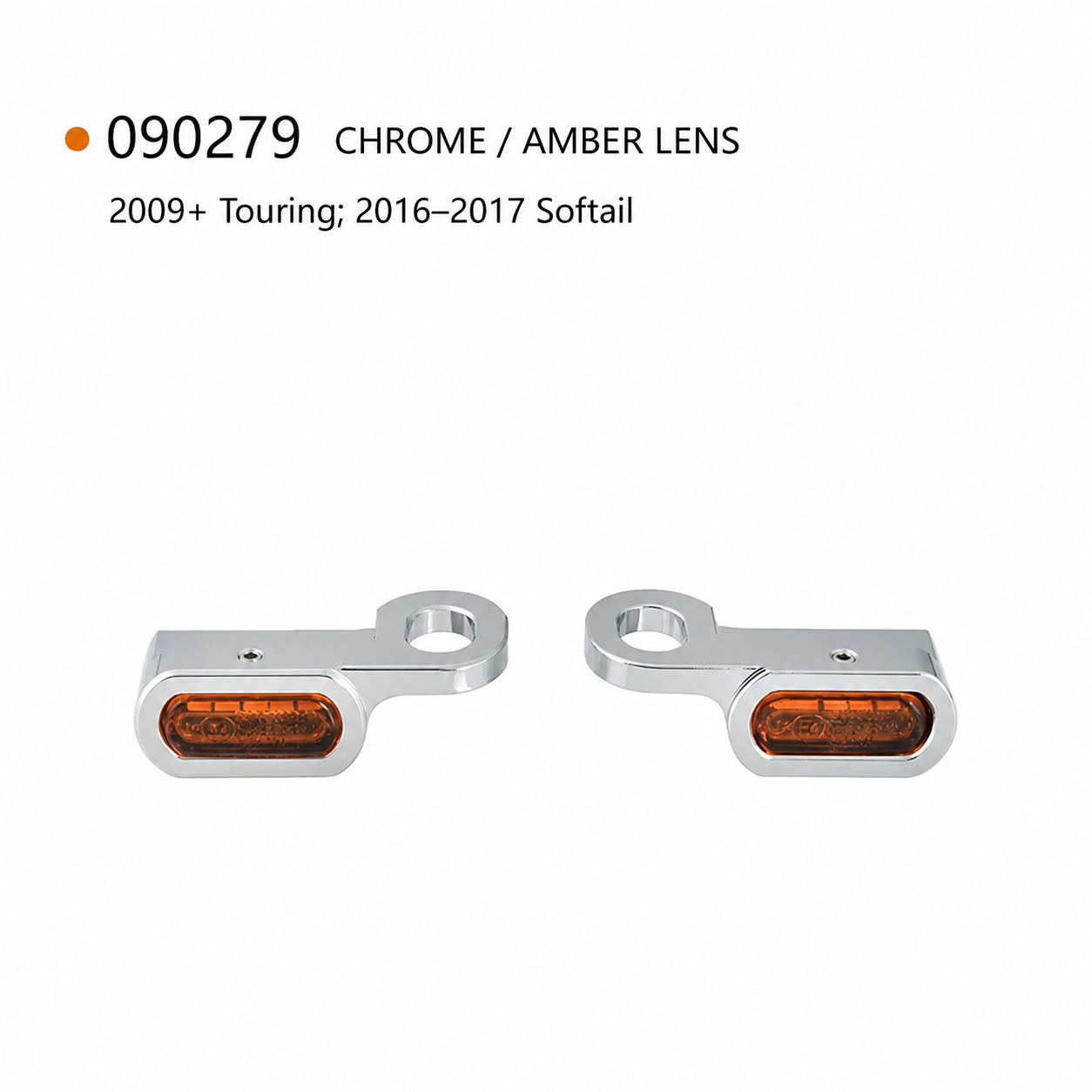 090279 chrome amber Harley turn signals