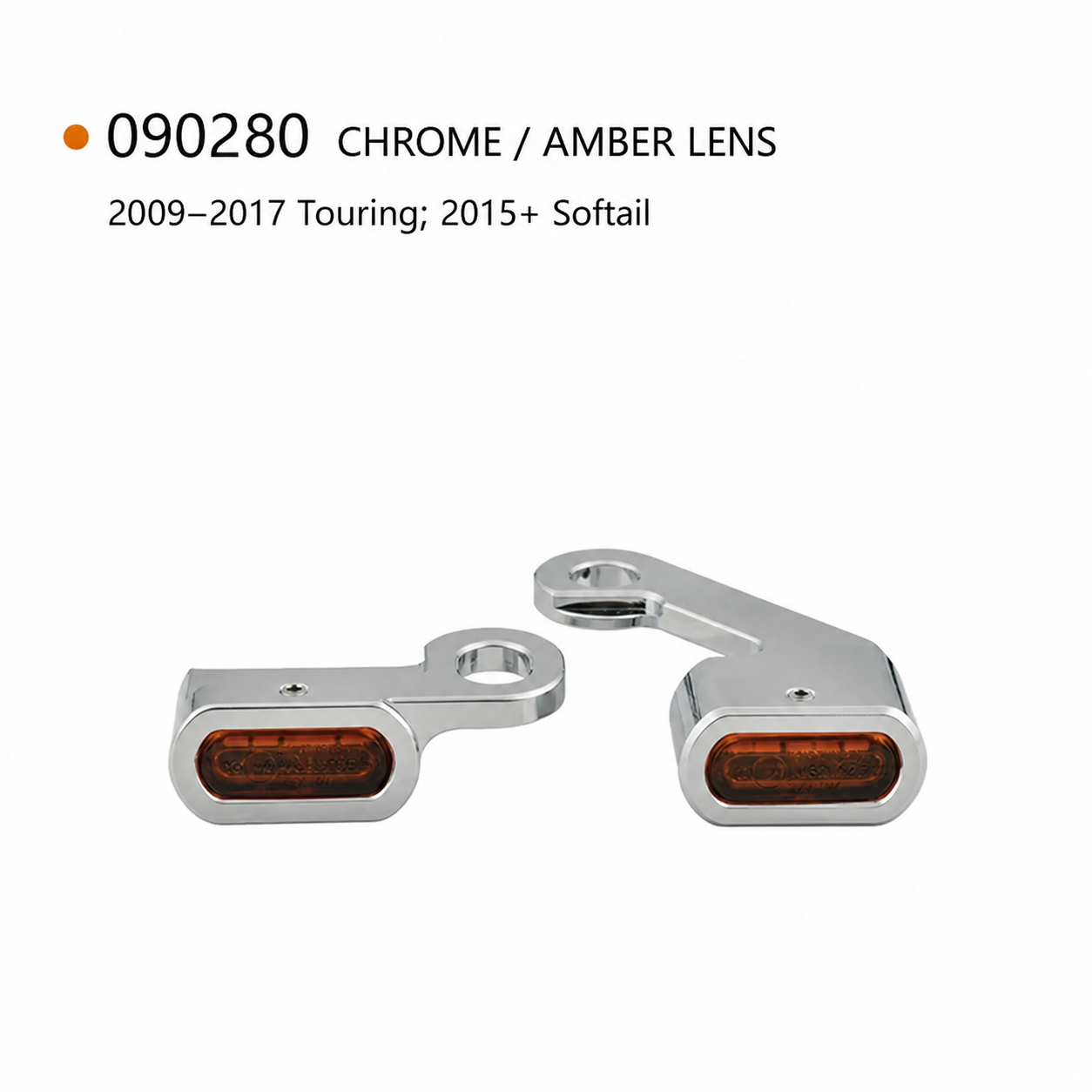 090280 chrome amber Harley turn signals