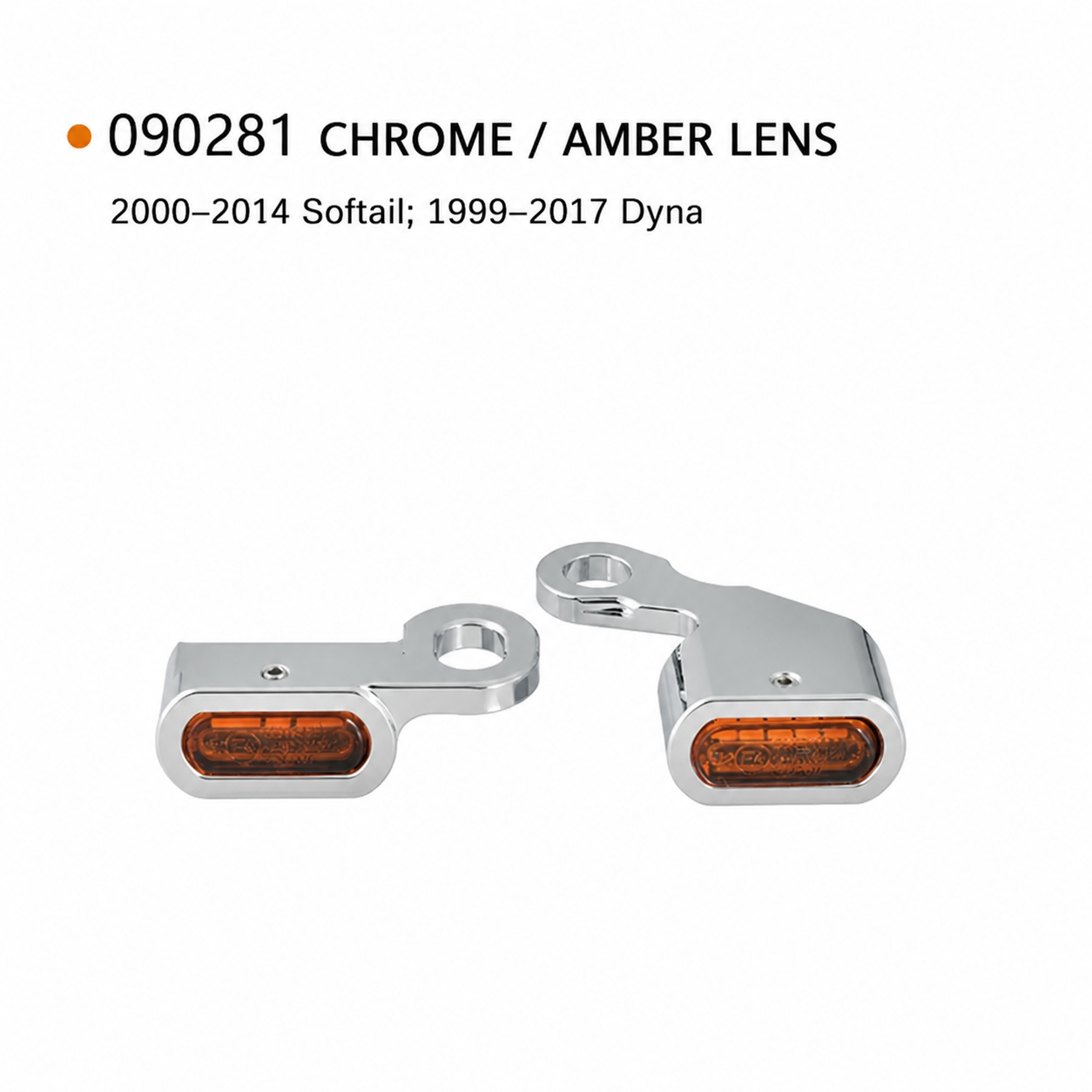 090281 chrome amber Harley turn signals