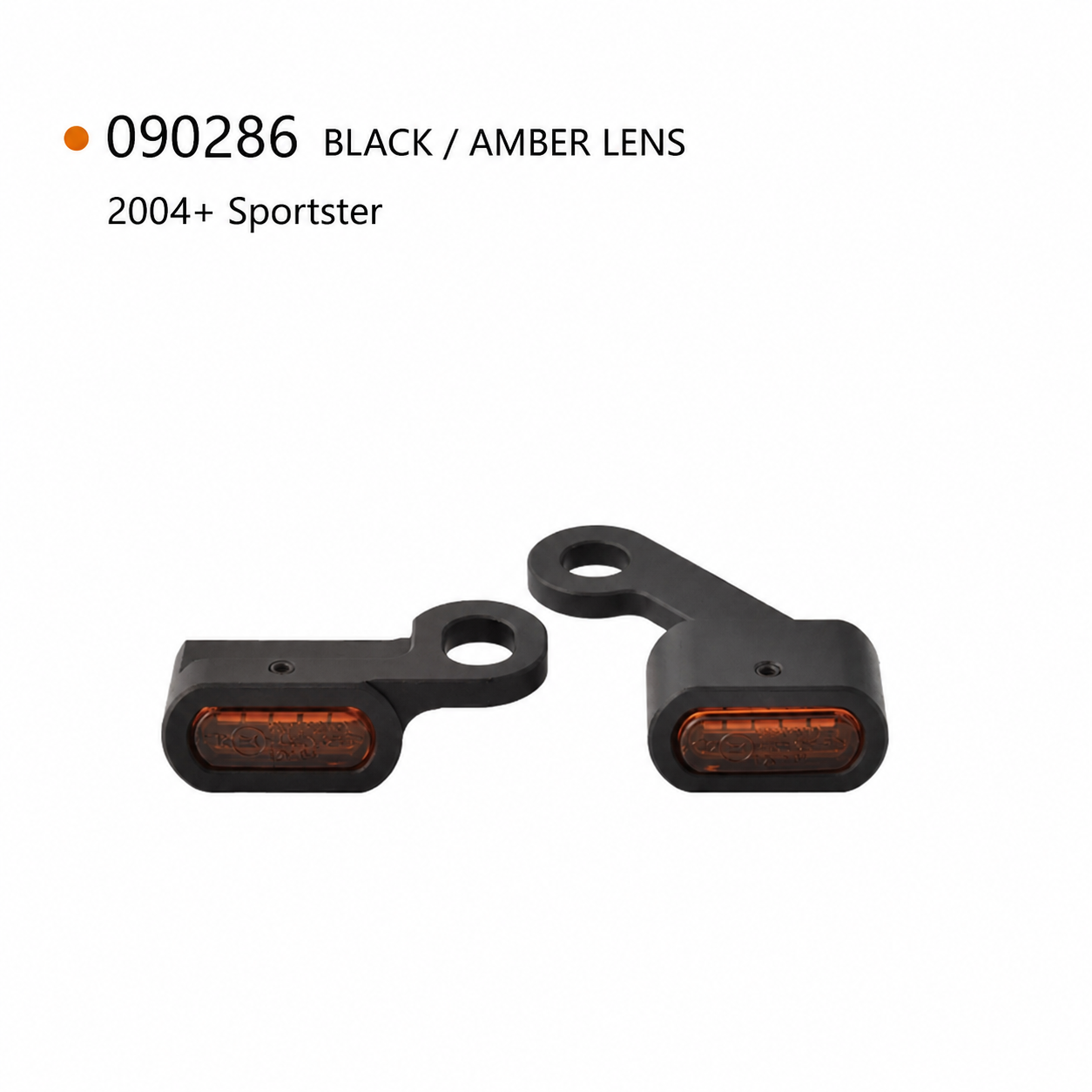 090286 black amber Harley turn signals