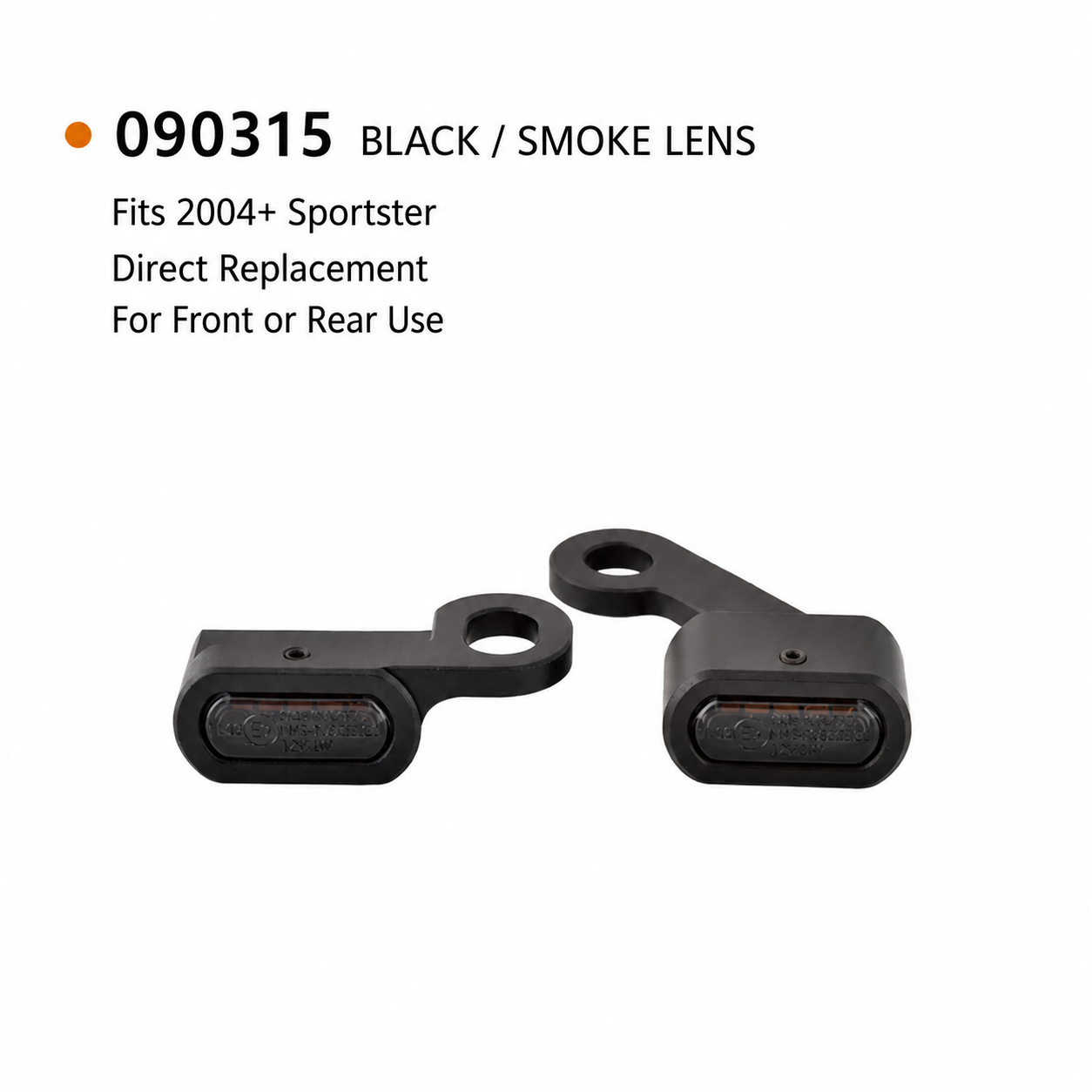 090315 black smoke turn signals for 2004+ Sportster