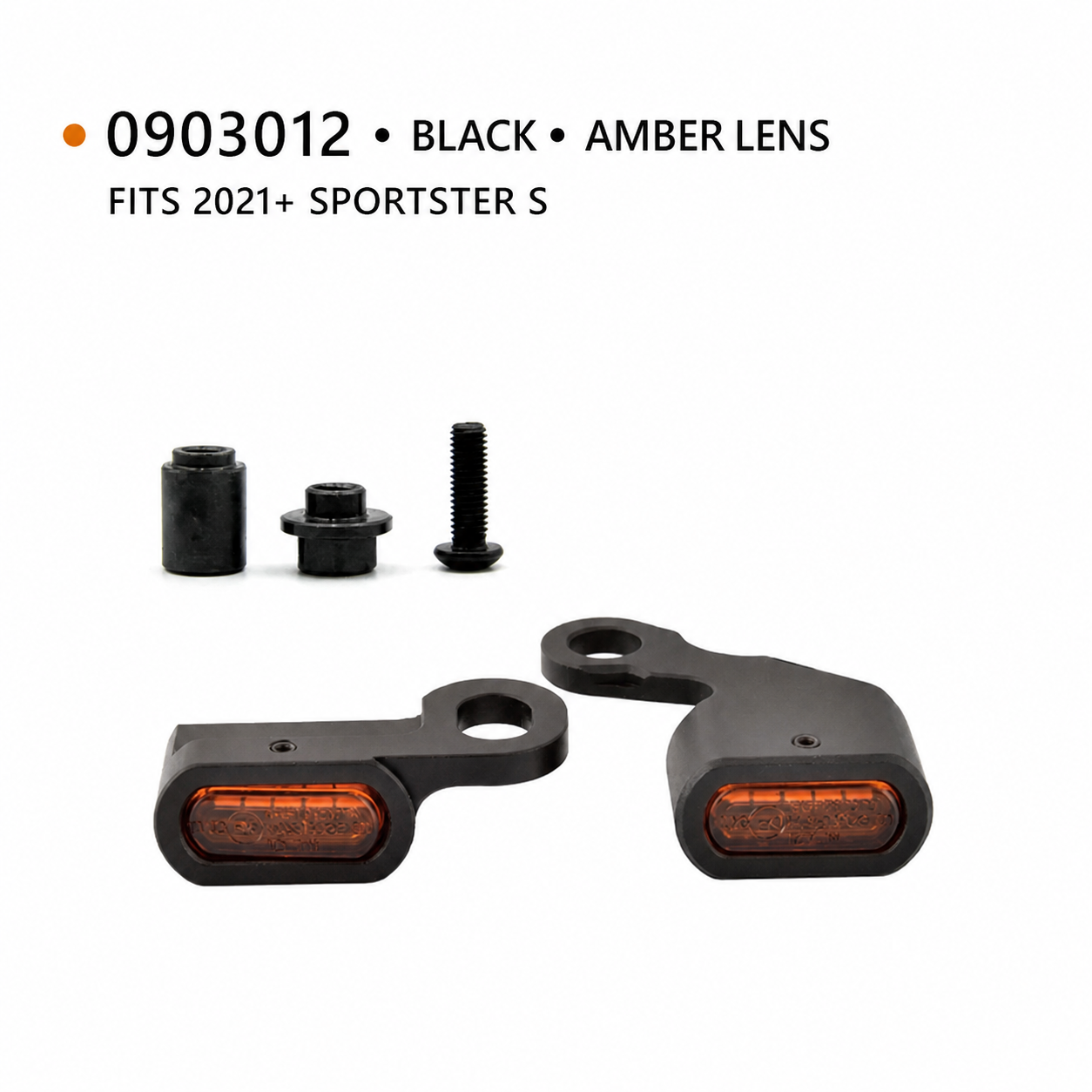 0903012 black amber mini turn signals for 2021+ Sportster S