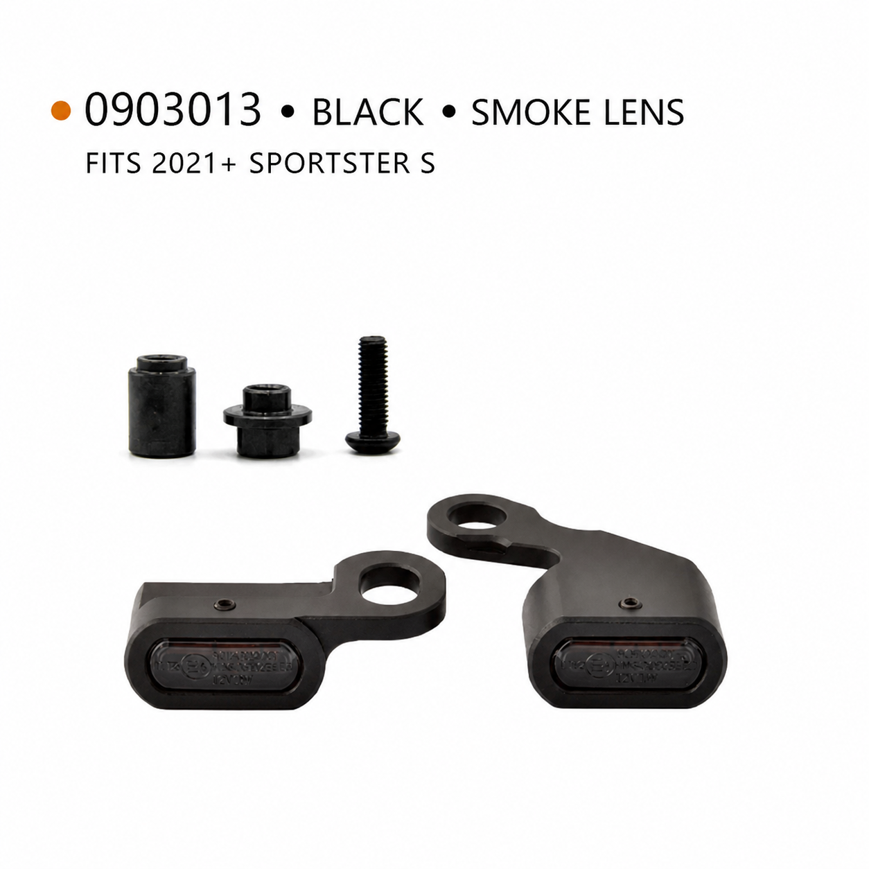 0903013 black smoke mini turn signals for 2021+ Sportster S