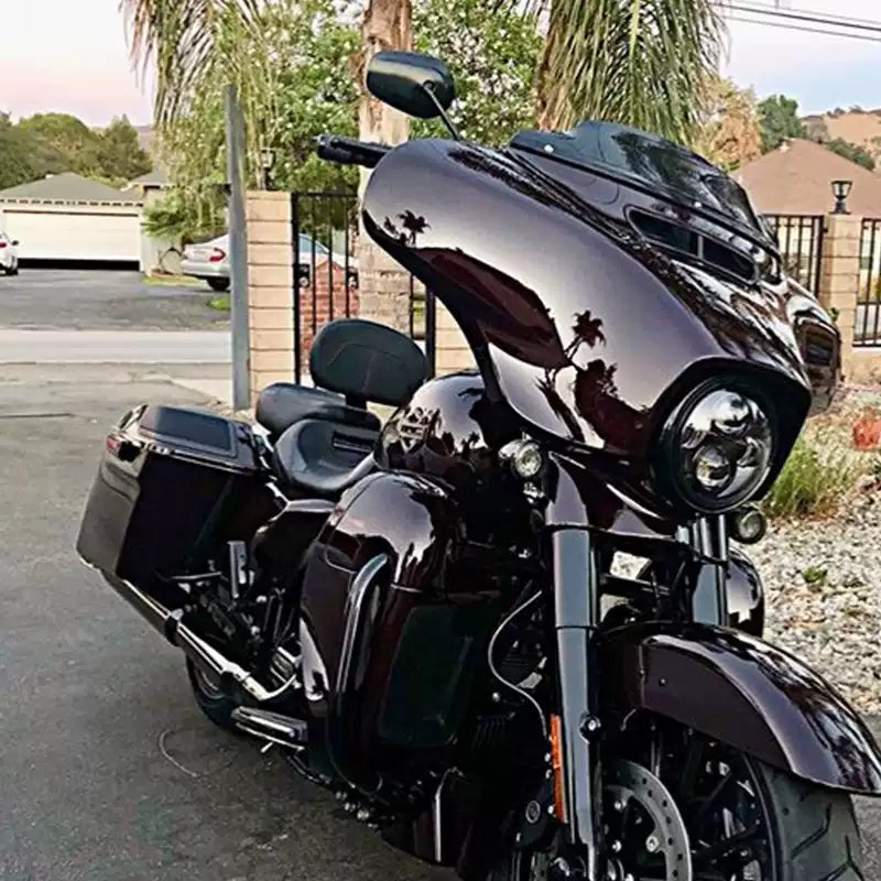 Harley-compatible touring motorcycle rider backrest