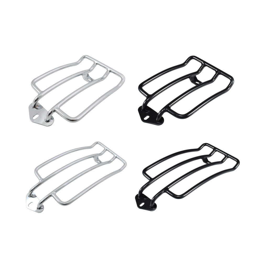 Chrome and black luggage rack styles