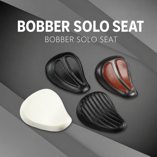 Bobber solo seat for Harley-compatible motorcycles
