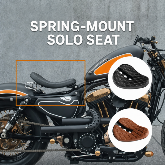 Spring-mount solo seat overview