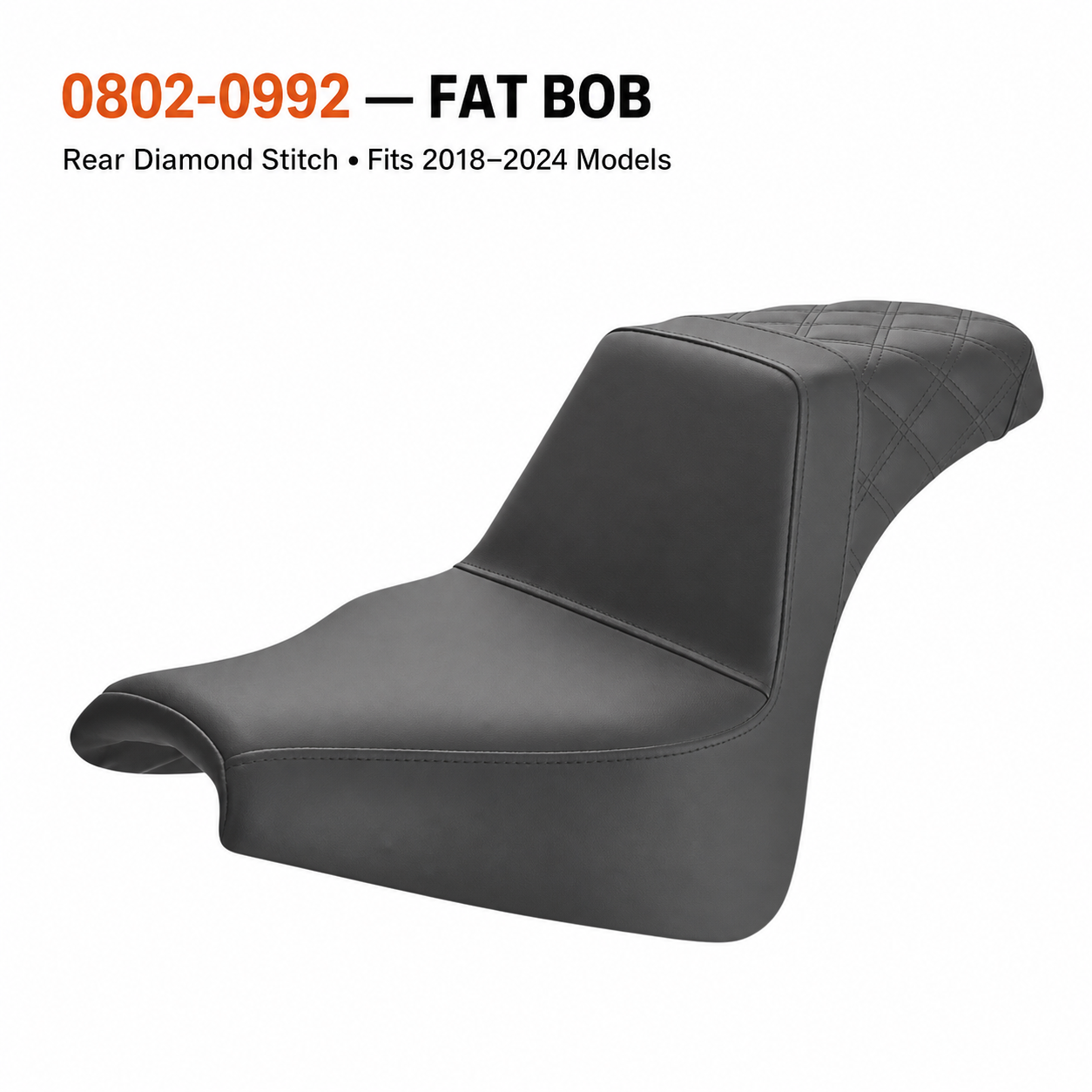 0802-0992 Fat Bob / Rear Diamond Stitch / Dark Gray