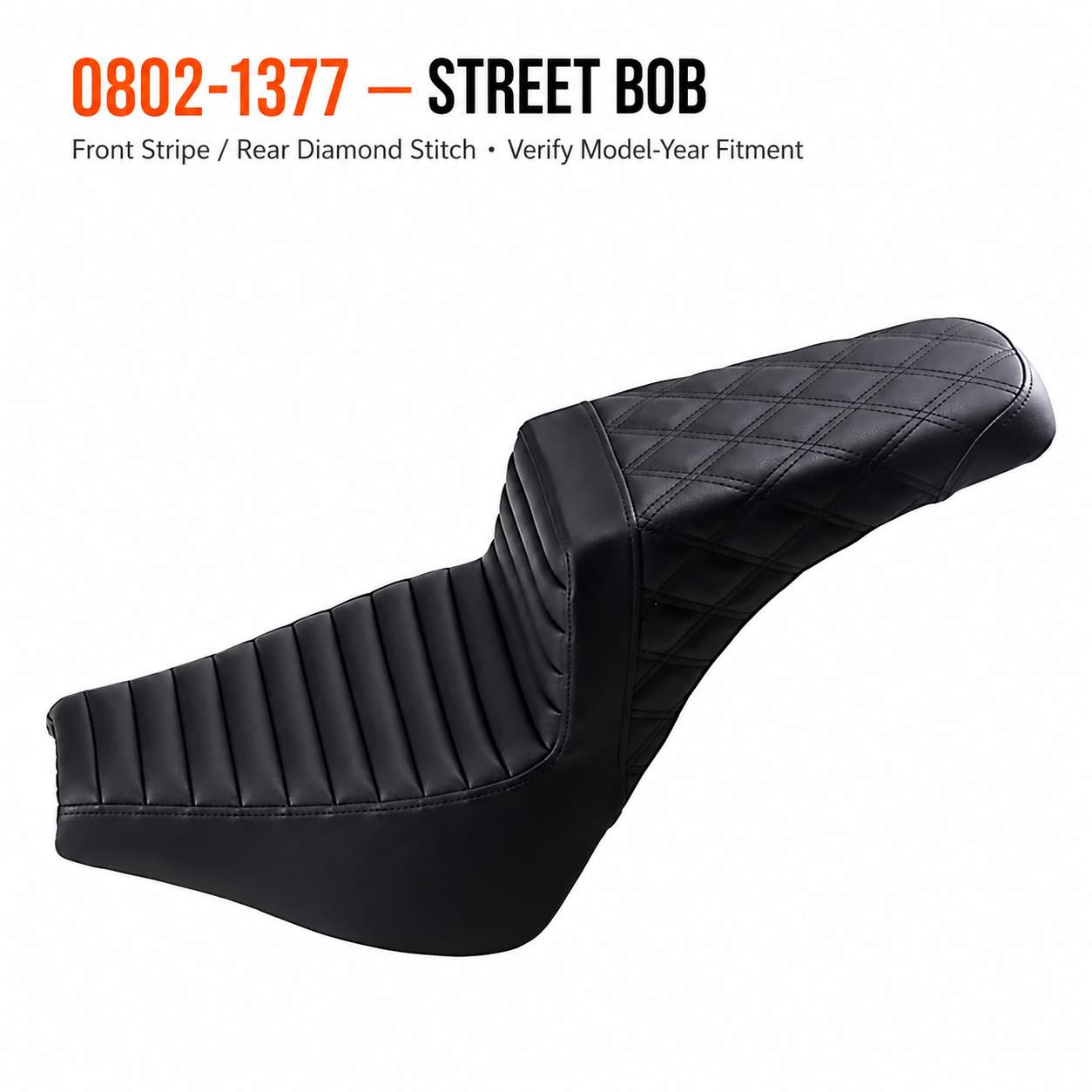 0802-1377 Street Bob / Front Stripe & Rear Diamond