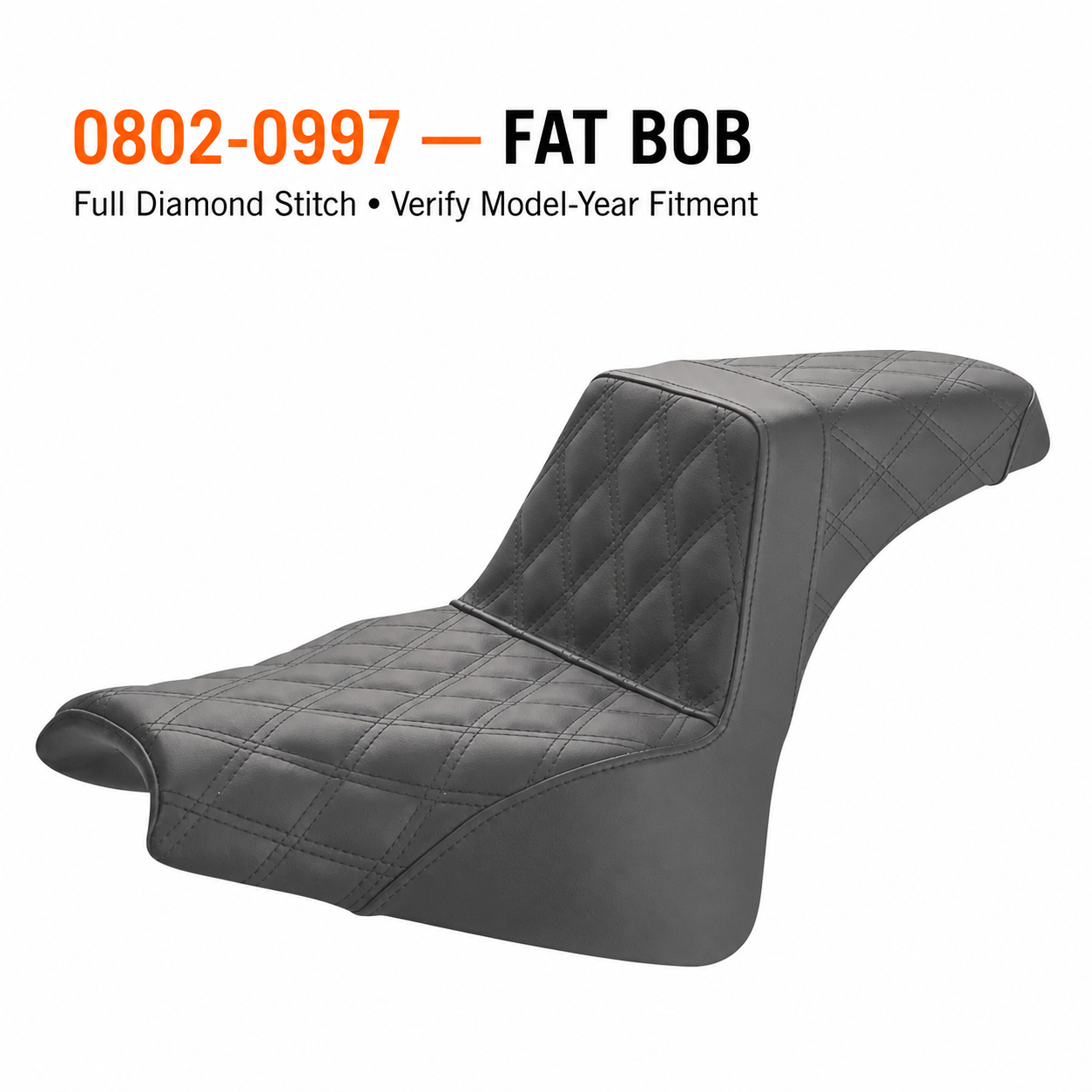 0802-0997 Fat Bob / Full Diamond / Light Gray