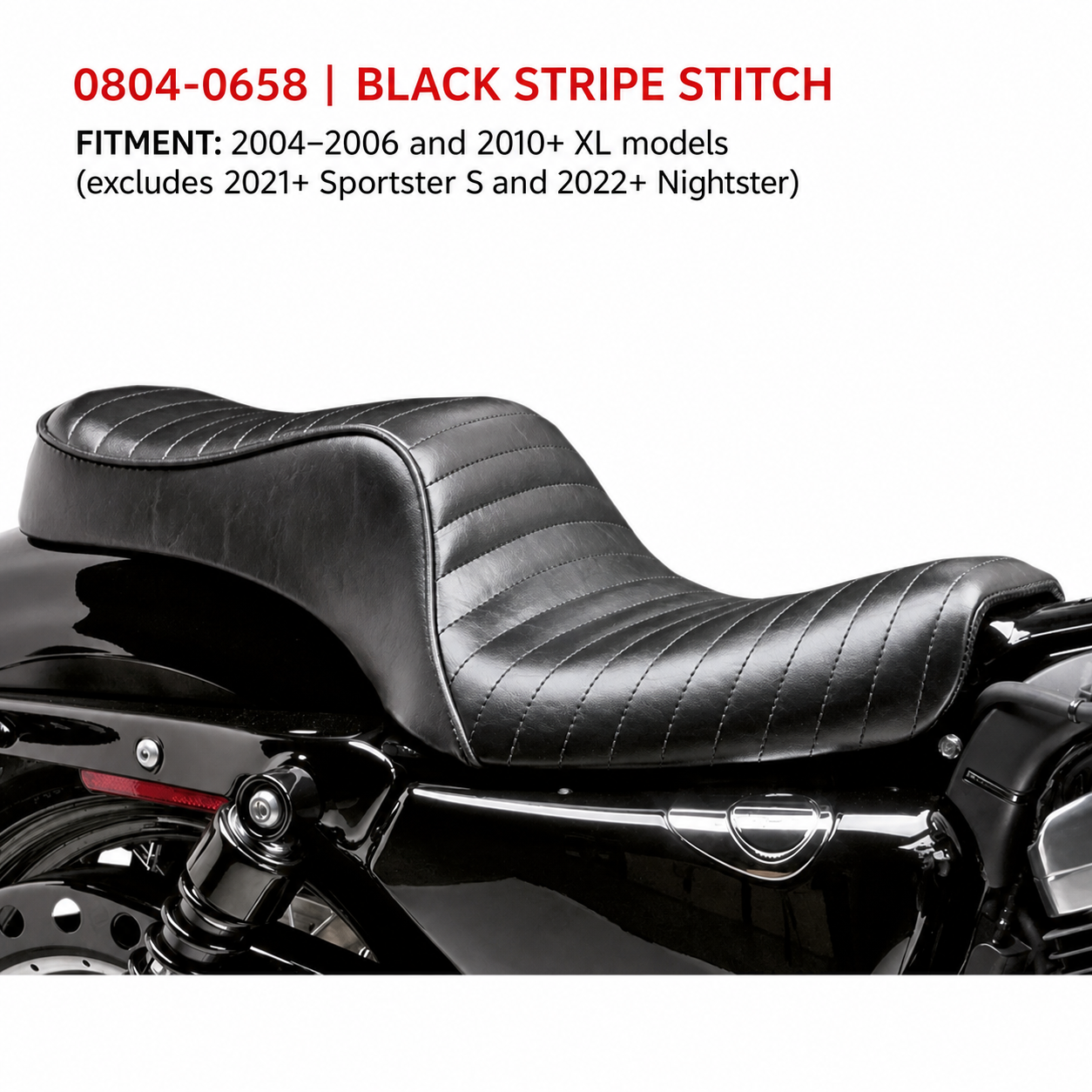 0804-0658 black stripe stitch seat