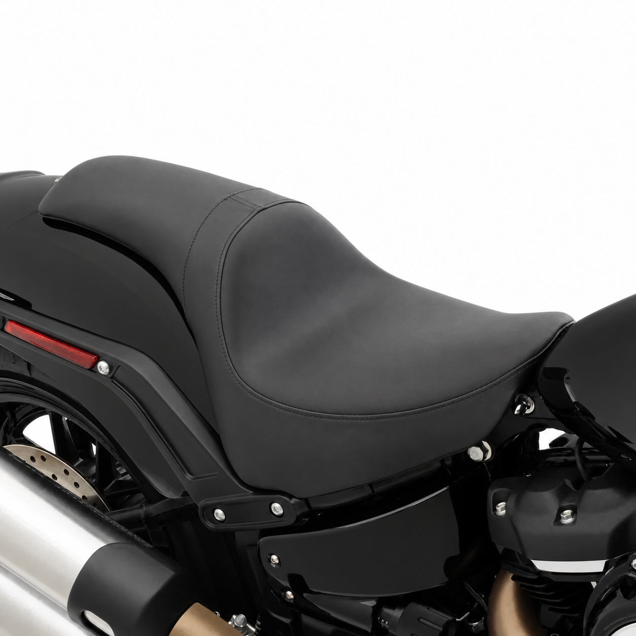M8 Softail seat on black motorcycle
