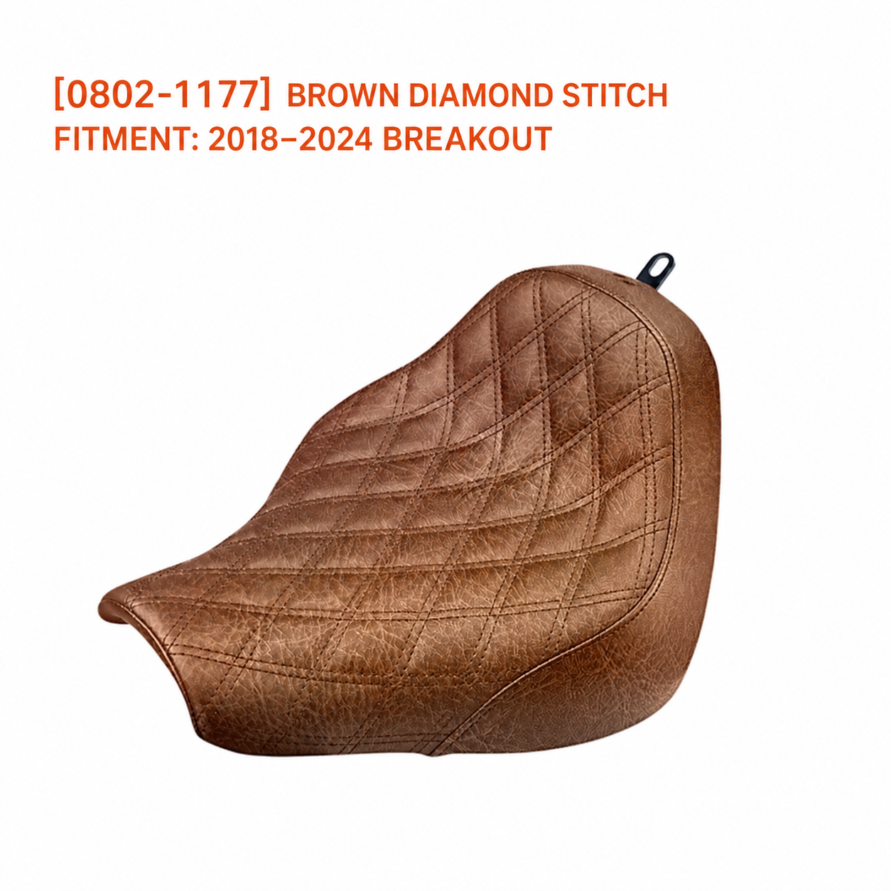 0802-1177 brown diamond-stitch solo seat for Breakout