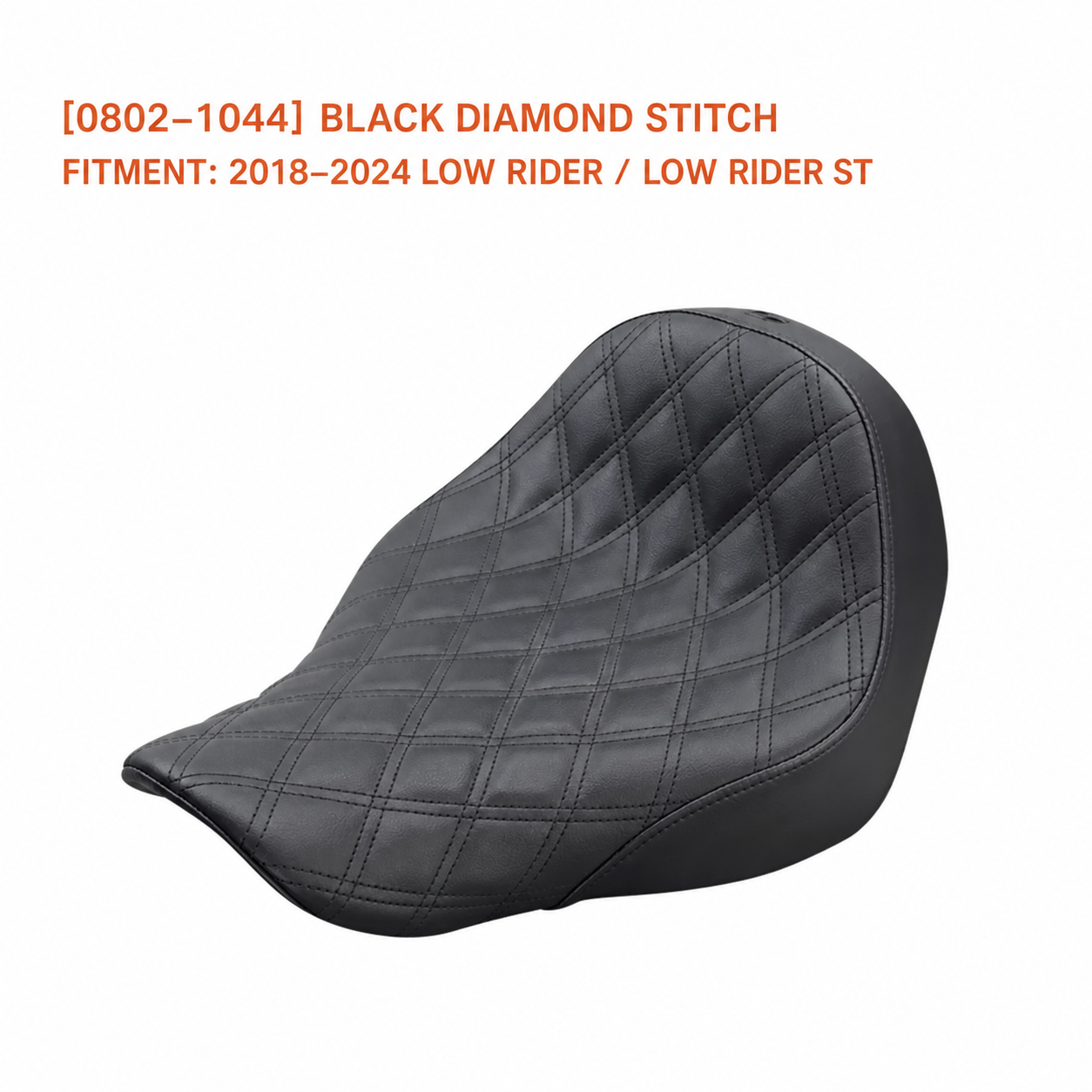 0802-1044 black diamond-stitch solo seat for Low Rider and Low Rider ST