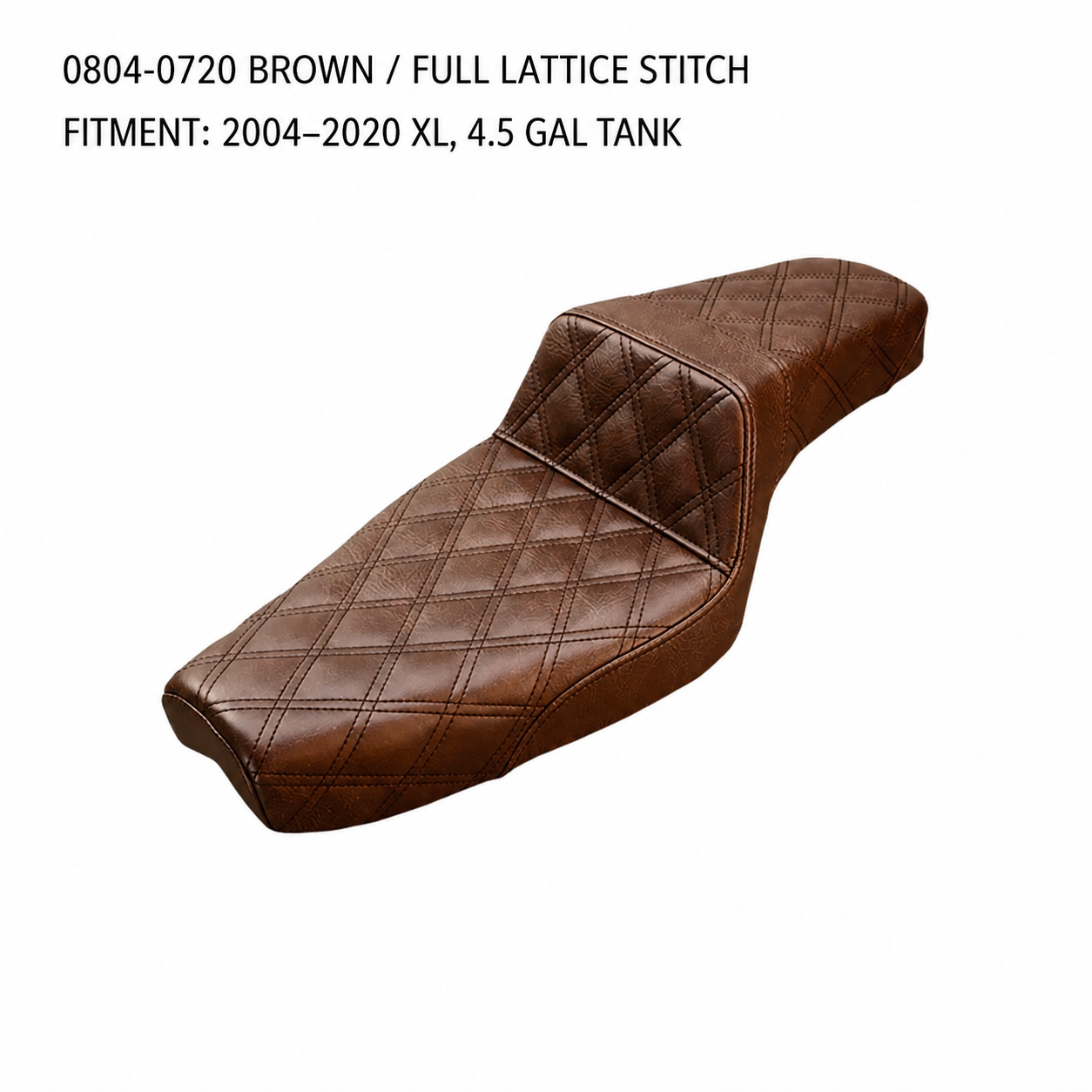 0804-0720 Brown / Full Lattice / 4.5 Gal seat for Harley Sportster XL