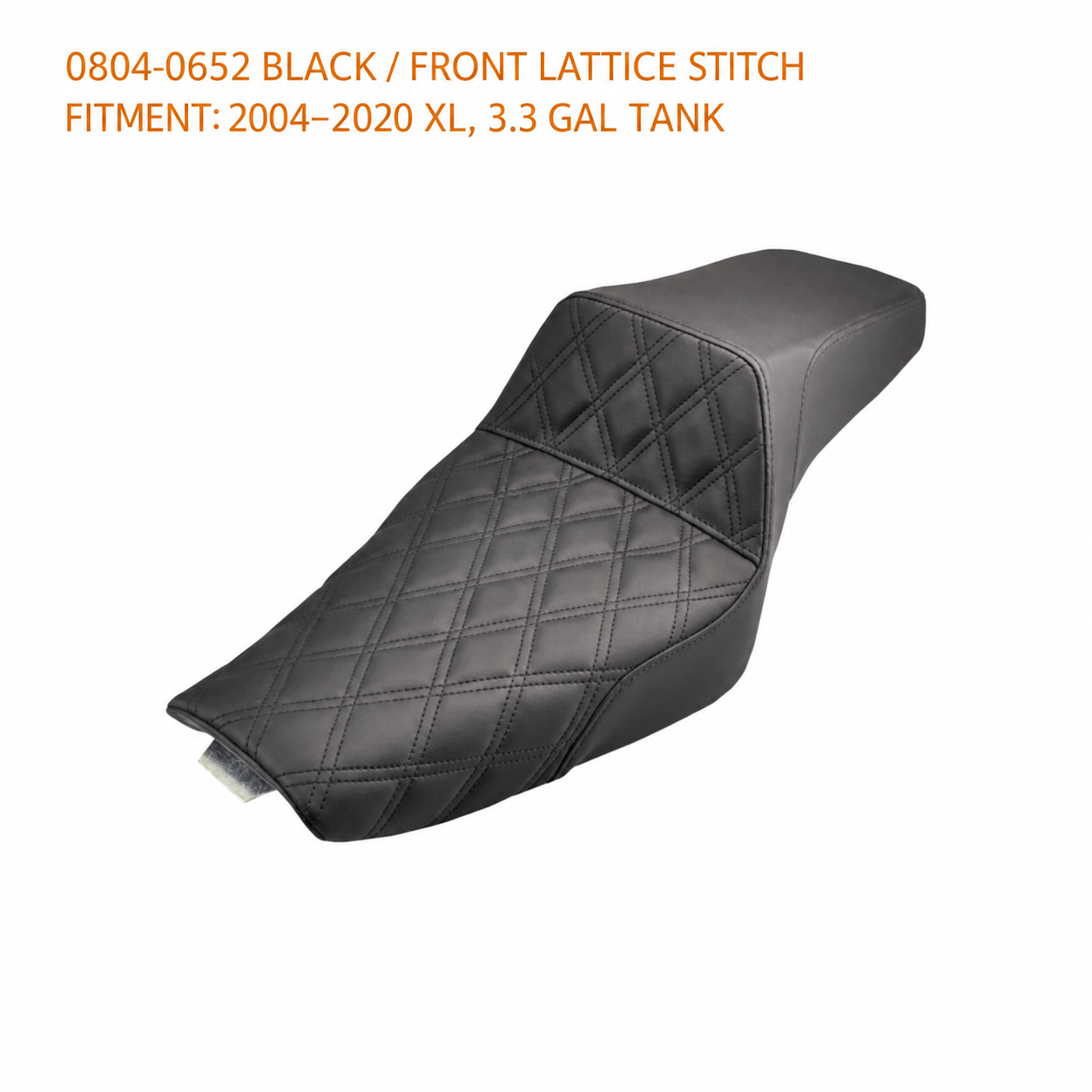 0804-0652 Black / Front Lattice / 3.3 Gal seat for Harley Sportster XL