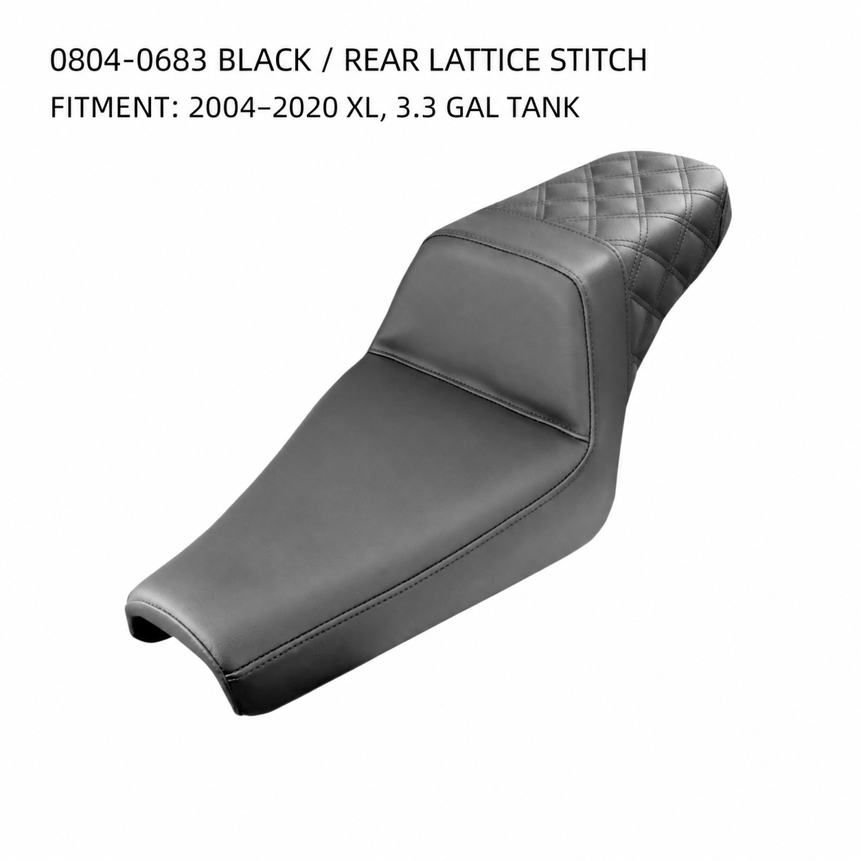 0804-0683 Black / Rear Lattice / 3.3 Gal seat for Harley Sportster XL